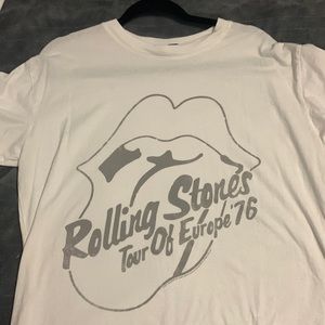 White Rolling Stones Tour of Europe 76’ T-Shirt